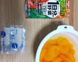 野菜ジュースでみかん寒天作り方1写真