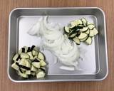 【大崎市】夏野菜のミートグラタン【給食】作り方1写真