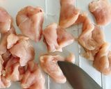 米粉でザク旨♡揚げない鶏胸肉の梅しそ揚げ作り方1写真