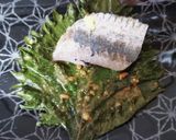 イワシ刺身の大葉の味噌漬け巻き作り方1写真