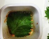 イワシ刺身の大葉の味噌漬け巻き作り方5写真