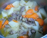 牛すじ肉と根菜の味噌煮込みおでん作り方6写真