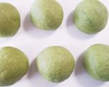 米粉配合・あんこ入り抹茶三つ編みパン作り方9写真