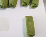 米粉配合・あんこ入り抹茶三つ編みパン作り方15写真