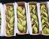 米粉配合・あんこ入り抹茶三つ編みパン作り方24写真