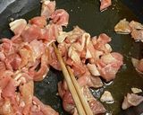 しらたき入り　なすピーマン豚甘酢炒め作り方2写真
