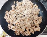 豚こま切れ肉の大葉梅肉めんつゆ炒め作り方4写真