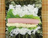 魚肉ソーセージの太巻き寿司作り方3写真