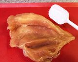 下味をつけた　棒棒鶏　市販のゴマドレで作り方2写真