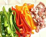 パプリカとピーマン＆豚バラ肉の青椒肉絲風作り方2写真
