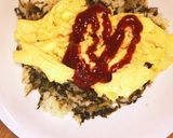 高菜バター炒めご飯のふわとろオムライス作り方4写真
