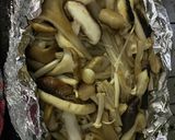 鮭フレークのキノコとチーズホイル焼き作り方3写真