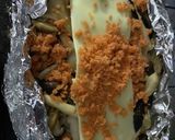 鮭フレークのキノコとチーズホイル焼き作り方4写真