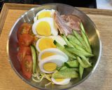 ぶっかけ氷で韓国冷麺ぽい冷製スープパスタ作り方15写真
