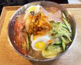 ぶっかけ氷で韓国冷麺ぽい冷製スープパスタ作り方21写真