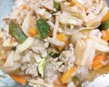 マヨポン酢で☆レンチン！豚丼作り方5写真