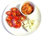 切って和えるだけ★５分トマトチーズキムチ作り方1写真