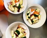 根菜茄子肉無トマトオイ炒味温野菜サラダ作り方7写真