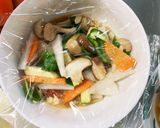 レンジ肉無豆腐簡単梅ポンマヨ味野菜炒め作り方13写真