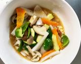 レンジ肉無豆腐簡単梅ポンマヨ味野菜炒め作り方14写真