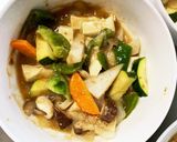 レンジ肉無豆腐簡単梅ポンマヨ味野菜炒め作り方17写真