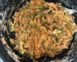 超簡単！納豆もずくキムチ焼き（チヂミ風）作り方2写真