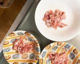 全てレンジもやし入塩麻婆味甘酢酢豚作り方2写真