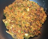 超簡単！納豆もずくキムチ焼き（チヂミ風）作り方3写真