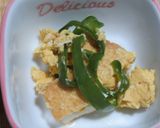 厚揚げ豆腐とピーマンの卵とじ作り方6写真