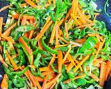 母のお弁当のすみっこ人参ピーマン炒め作り方7写真