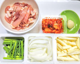 豚ロースとニンニクの芽とポテトの中華炒め作り方1写真