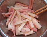 魚肉ソーセージと長芋のウマウマ黒胡椒和え作り方1写真