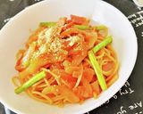 アスパラとベーコンのトマトクリームパスタ作り方6写真