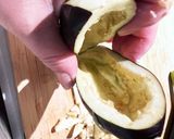 カカオ釀ソースのナスピー肉詰め作り方3写真