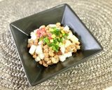 切って和えるだけ★長芋と納豆の梅和え作り方3写真