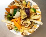 簡単韓国風スープ炒味豚こま大根青椒肉絲風作り方14写真