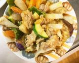 簡単韓国風スープ炒味豚こま大根青椒肉絲風作り方16写真