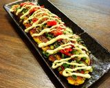 ねぎたっぷり♪長芋のヘルシーお好み焼き風作り方8写真