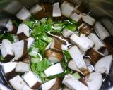 簡単！椎茸と小松菜と豆腐のごま風味味噌汁作り方2写真