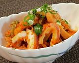 切って和えるだけ！いかキムチ丼作り方5写真