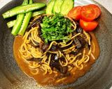 きくらげ満喫♪海苔佃煮でクリーミーパスタ作り方8写真