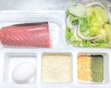 パセリ入りパン粉でカツオのフライ作り方1写真