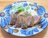 パセリ入りパン粉でカツオのフライ作り方8写真