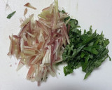なすときゅうりで♡大葉と茗荷の梅肉和え♡作り方1写真