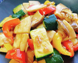 エリンギと夏野菜のオイスターソース炒め作り方5写真