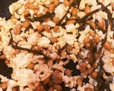 鶏ひき肉と塩昆布の納豆丼作り方4写真
