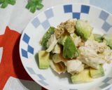 切って和えるだけ。アボカドなめたけ作り方4写真
