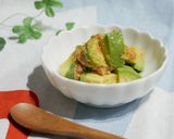 切って和えるだけ。アボカドなめたけ作り方5写真