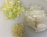 長ねぎと粉チーズのオイルパスタ作り方1写真