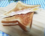 Wチーズとハムのホットサンド作り方2写真